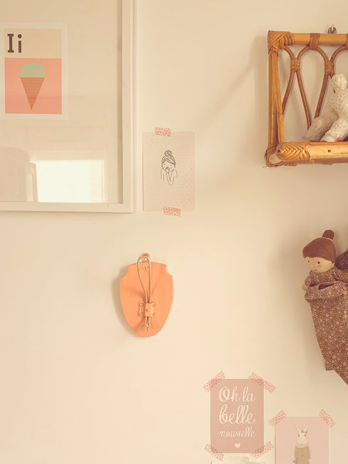 Patère rose "Aline"