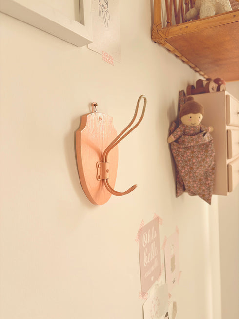 Patère rose "Aline"