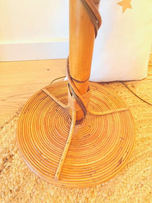 Lampadaire en rotin "Louis Sognot"