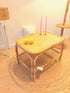 Table basse en rotin vintage "Capucine"
