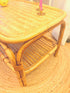 Table basse en rotin vintage "Capucine"