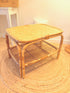 Table basse en rotin vintage "Capucine"