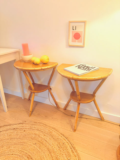 Paire de chevets rotin "Salomée"