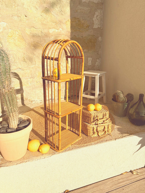 Adorable étagère en rotin "Léonie"