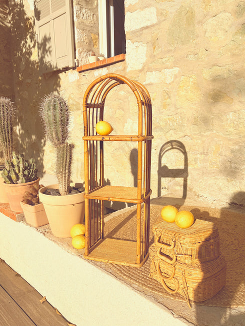 Adorable étagère en rotin "Léonie"