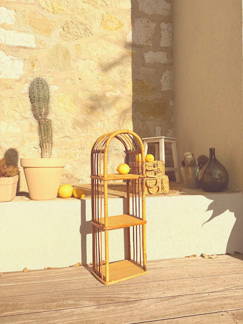 Adorable étagère en rotin "Léonie"