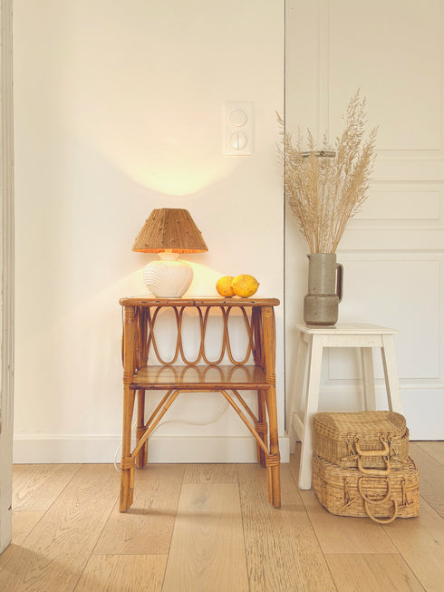 Adorable chevet vintage rotin "Lucien"