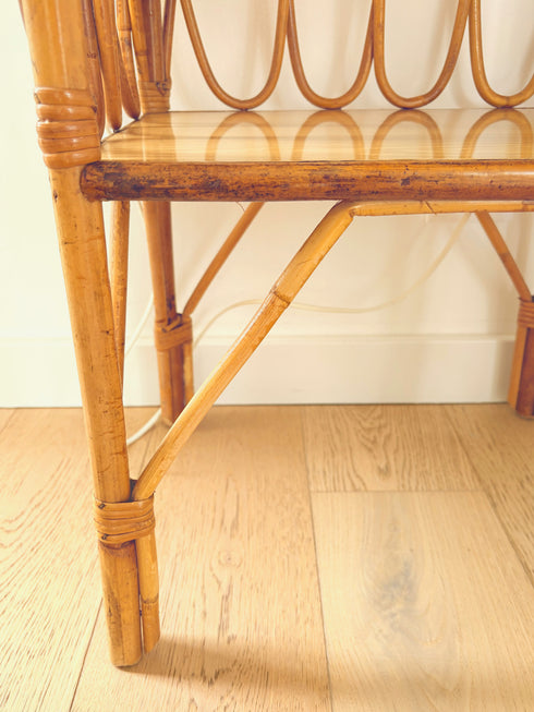 Adorable chevet vintage rotin "Lucien"