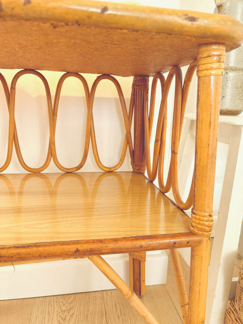 Adorable chevet vintage rotin "Lucien"