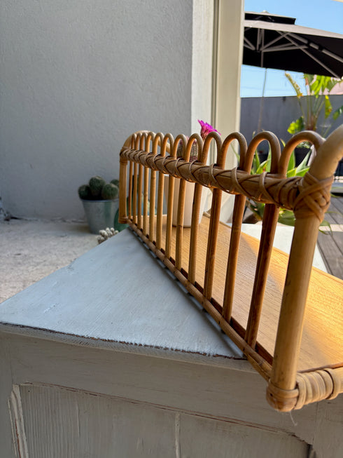 Étagère en rotin vintage "Sixtine