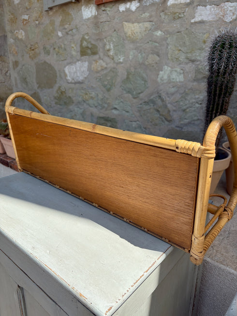 Étagère en rotin vintage "Sixtine
