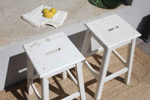 Paire de tabourets anciens "Mia"