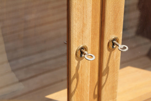 Armoire vitrée pieds compas "Castille"