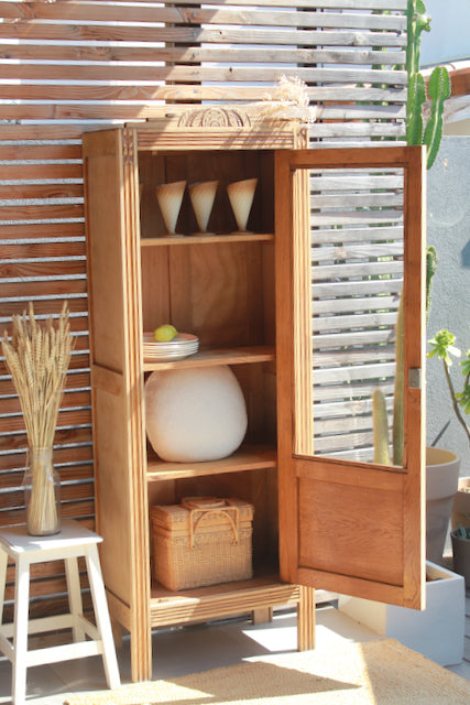 Bonnetière art déco en chêne "Candice"