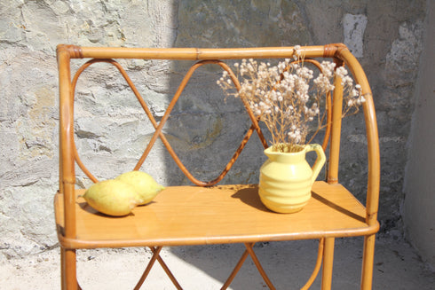 Etagère en rotin vintage "Sacha"