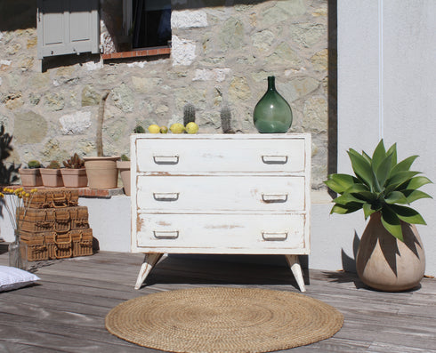 Commode vintage pieds compas "Marguerite"