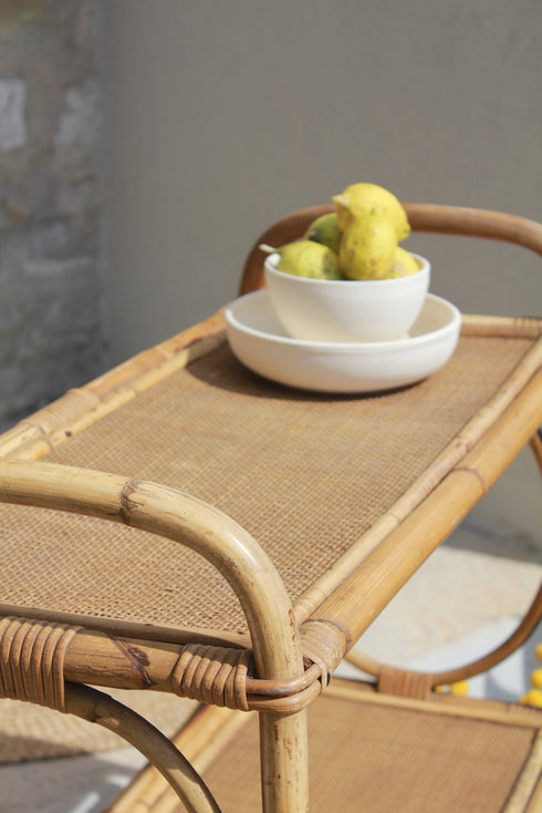 Bibliothèque en rotin vintage "Judith"