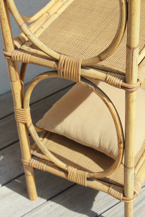 Bibliothèque en rotin vintage "Judith"