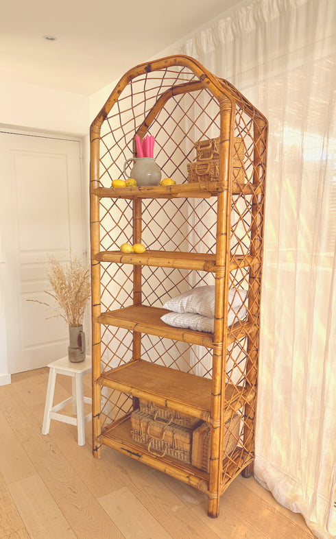 Superbe bibliothèque vintage "Andréa"