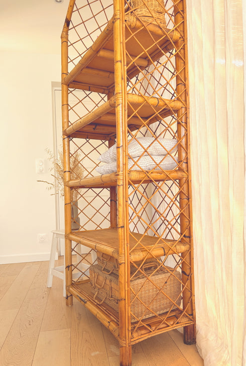 Superbe bibliothèque vintage "Andréa"