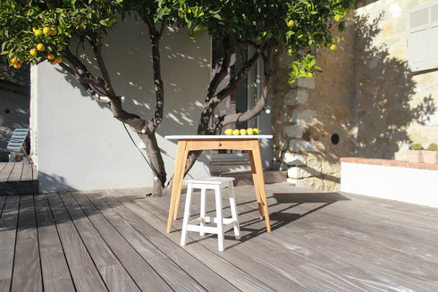 Table pieds compas vintage "Charline"