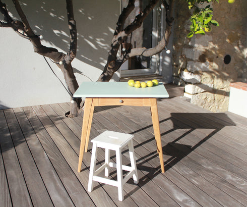 Table pieds compas vintage "Charline"