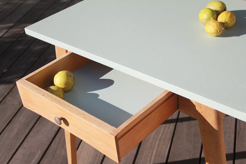 Table pieds compas vintage "Charline"