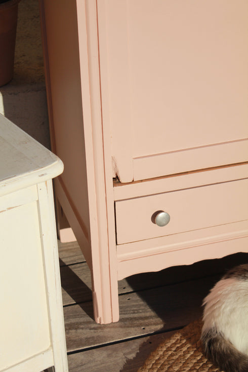 Petite armoire art déco vitrée "Rose"