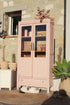 Petite armoire art déco vitrée "Rose"