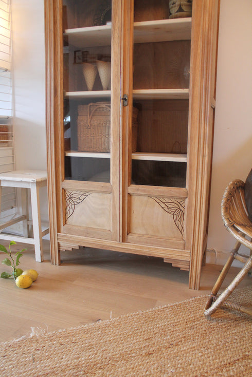 Petite armoire vitrée art déco "Gabrielle"
