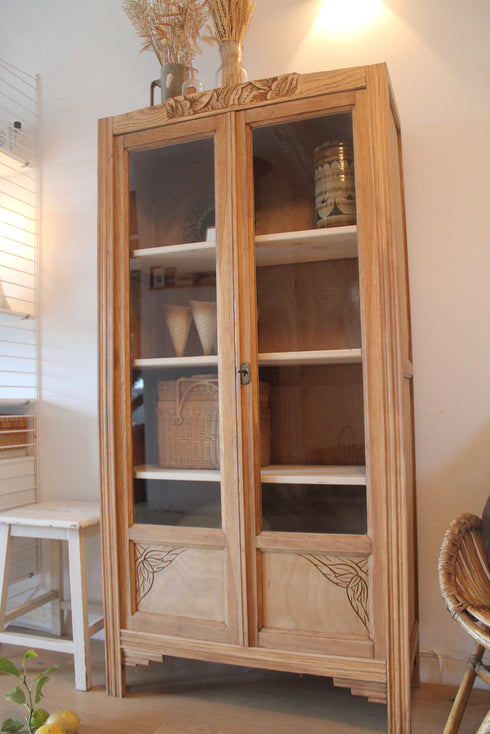 Petite armoire vitrée art déco "Gabrielle"