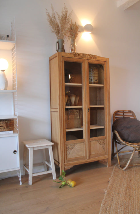 Petite armoire vitrée art déco "Gabrielle"