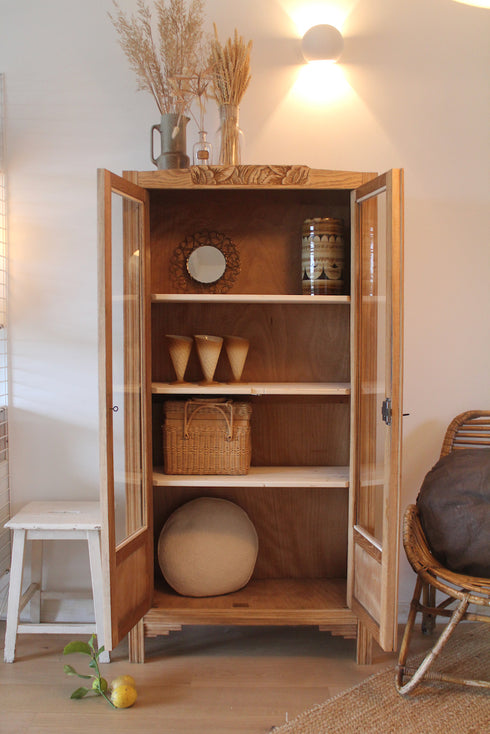 Petite armoire vitrée art déco "Gabrielle"