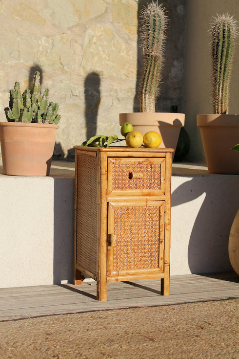 Chevet rotin cannage "Basile"