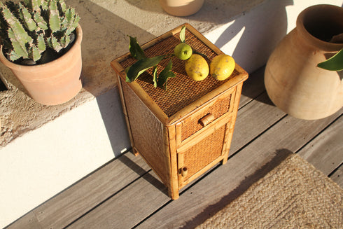 Chevet rotin cannage "Basile"