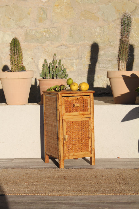 Chevet rotin cannage "Basile"