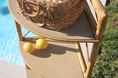 Étagère en rotin vintage "Daphné"