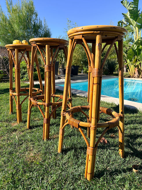 Tabourets rotin "Armand"