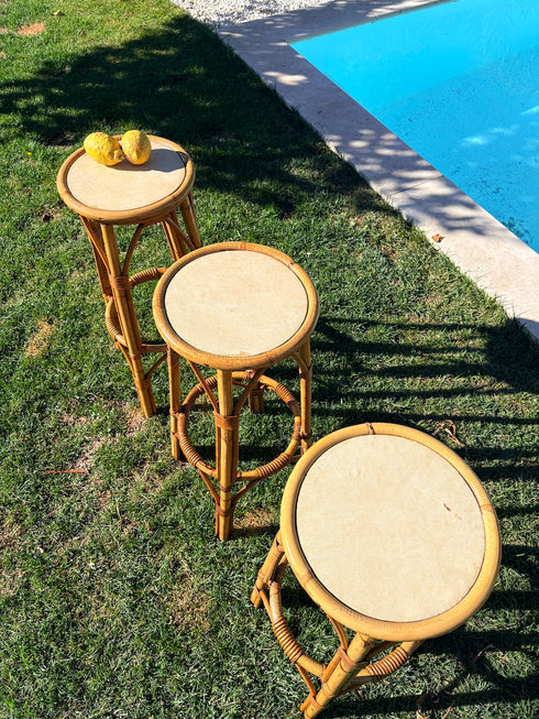 Tabourets rotin "Armand"