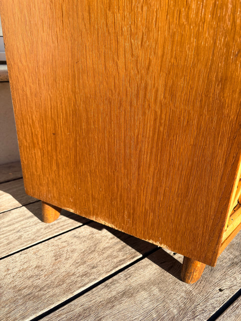 Coiffeuse rotin vintage « Cerise »