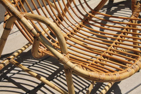 Paire de fauteuils en rotin vintage "Alma"