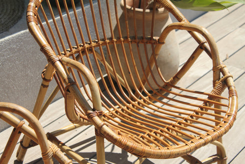 Paire de fauteuils en rotin vintage "Alma"