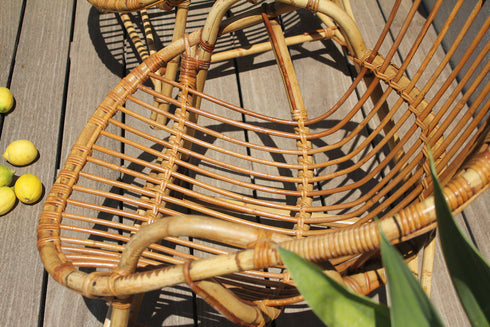 Paire de fauteuils en rotin vintage "Alma"