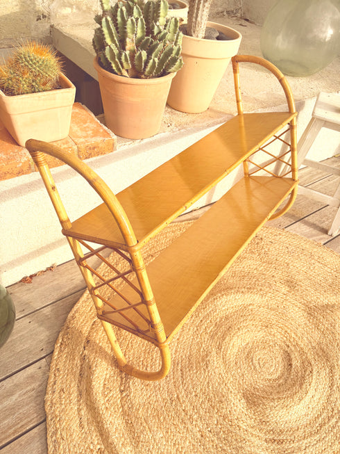Etagère en rotin vintage "Gabriella"