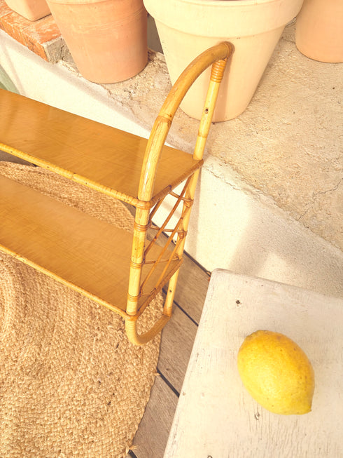 Etagère en rotin vintage "Gabriella"