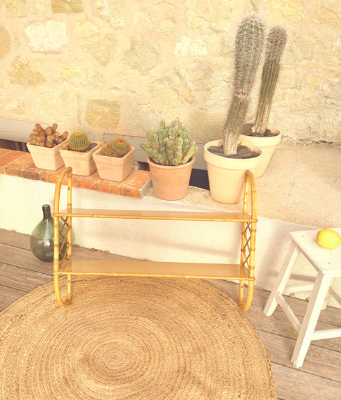 Etagère en rotin vintage "Gabriella"