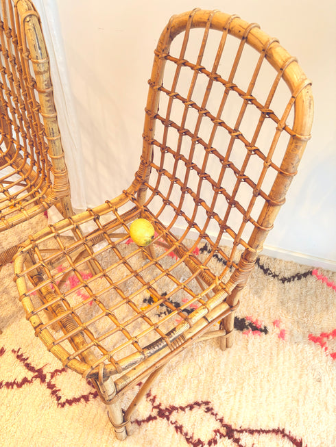 Paire de chaises en rotin vintage "Alice"