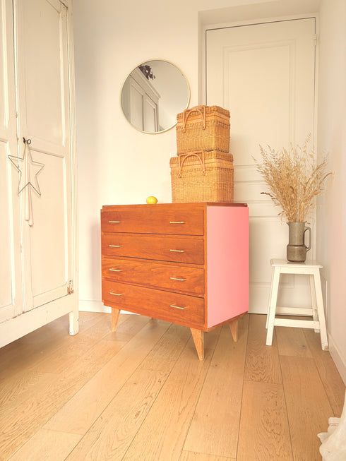 Commode vintage « Framboise »
