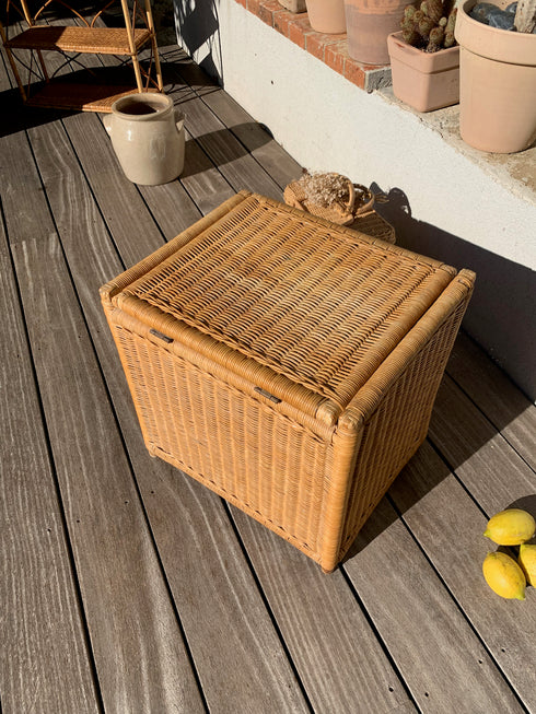 Coffre en rotin vintage "Léon"