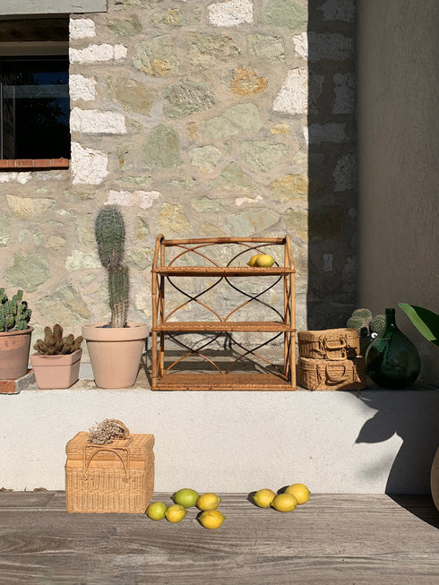 Etagère en rotin vintage "Olivia"